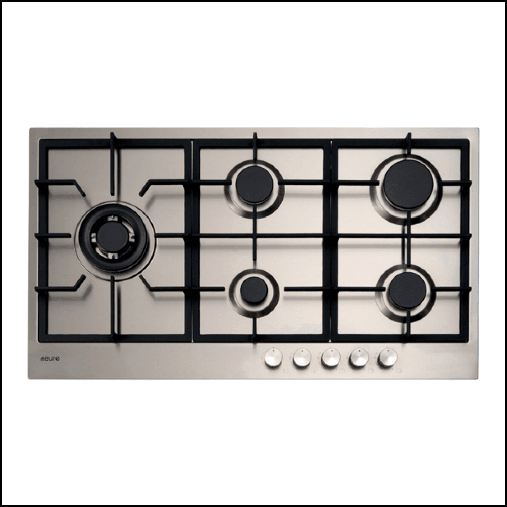 Euro Appliances E90Ctwx 90Cm 5 Burner Stainless Steel Gas Cooktop - Special Order