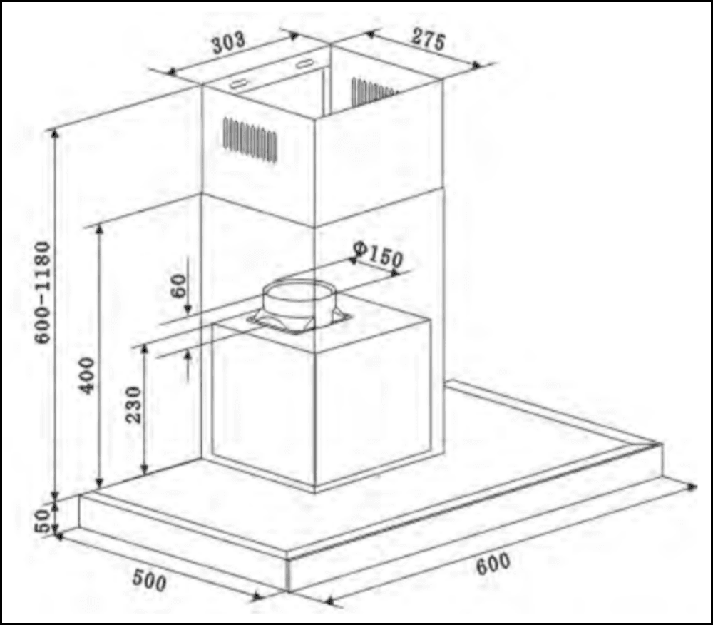 Euro Appliances Ea60Strs2 60Cm Canopy Rangehood - Special Order Rangehoods