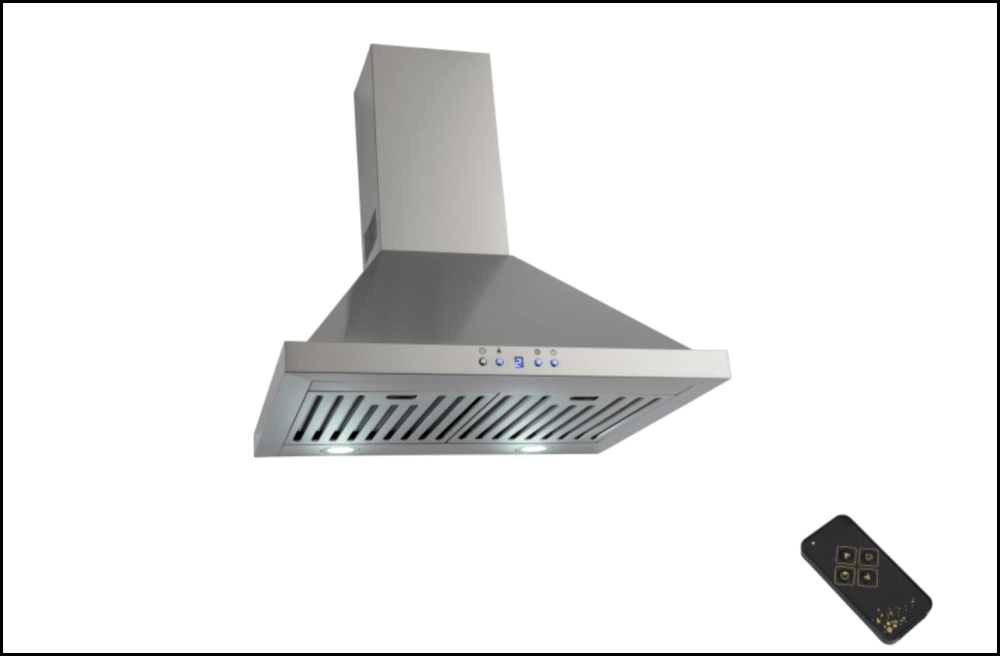 Euro Appliances Ea60Xr 600Mm Stainless Steel Pyramid Canopy With Baffle Filters And Remote Control