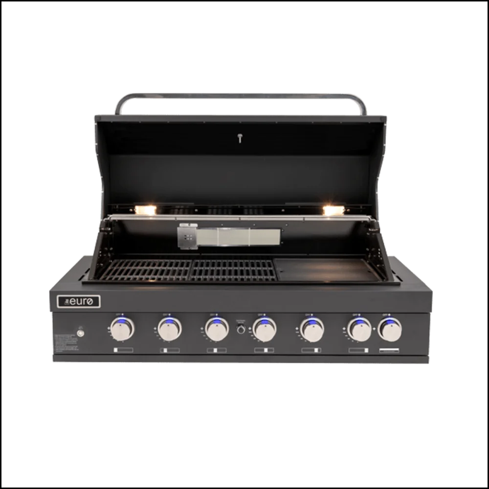 Euro Appliances Eal1200Rbqbl Black 6 Burner Built-In Bbq Built In