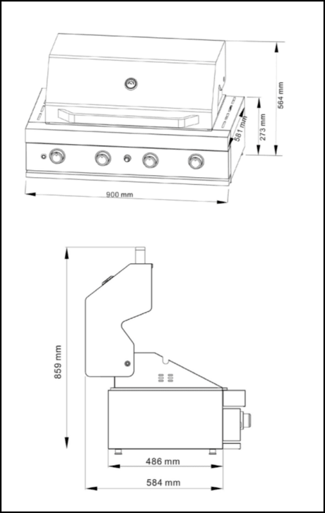 Euro Appliances Eal900Rbq 90Cm Built In Bbq In