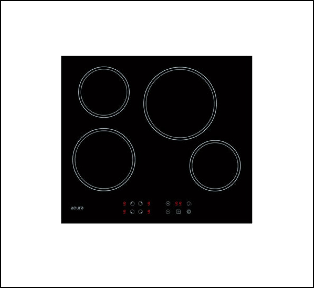Euro Appliances Ect60Cr-0 Ceran Touch Control Electric Cooktop Ceramic