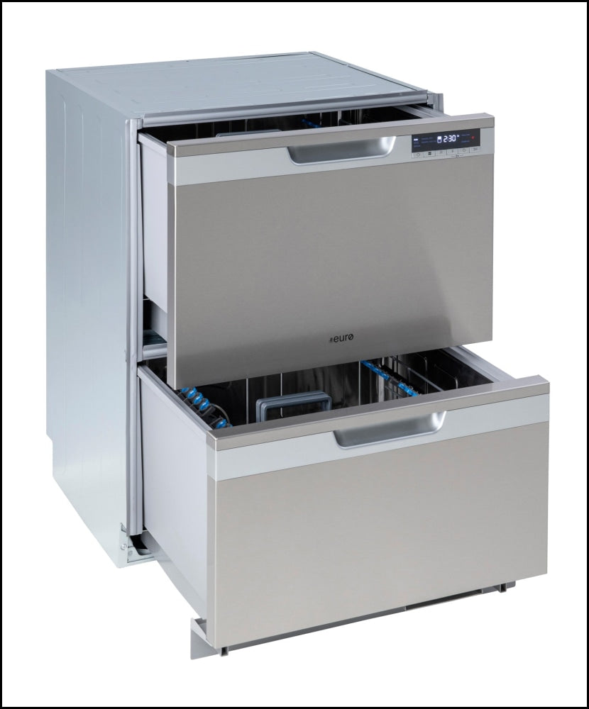 Euro Appliances Edd60S 60Cm In-Built Double Drawer Dishwasher