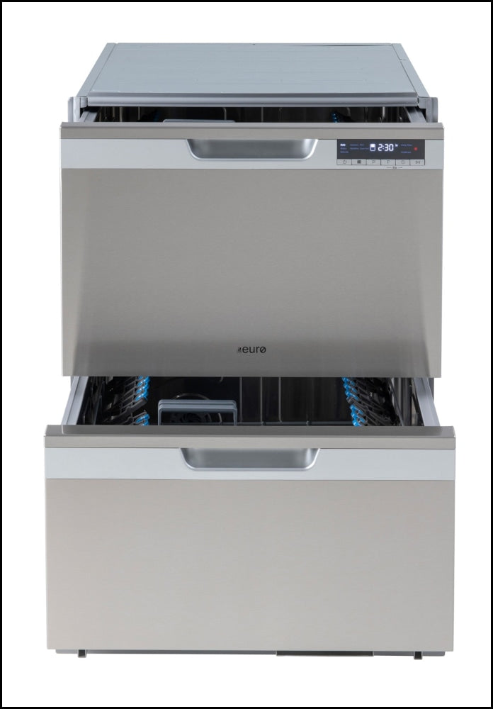 Euro Appliances Edd60S 60Cm In-Built Double Drawer Dishwasher