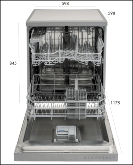 Euro Appliances Eed614Tx 60Cm Stainless Steel Dishwasher - Special Order Standard
