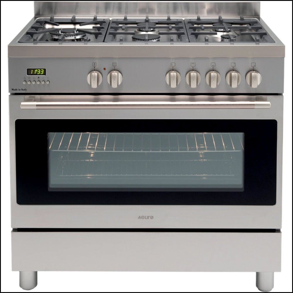 Euro Appliances Efs900Ldx 90Cm Freestanding Dual Fuel Oven/Stove Stoves