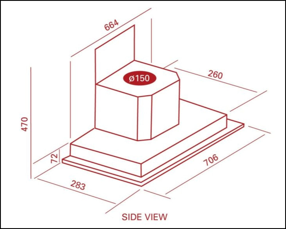 Euro Appliances Egc7Uss 70Cm Undermount Rangehood New Rangehoods