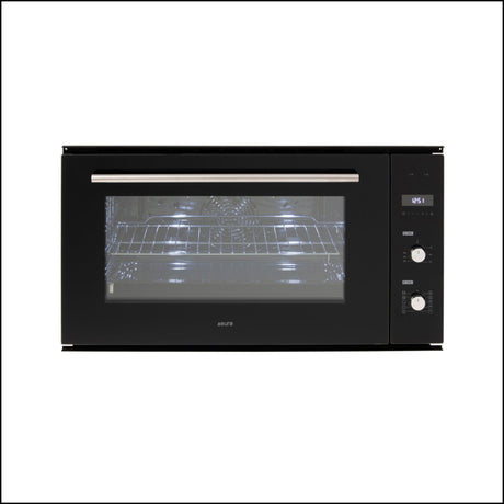 Euro Appliances Eo900Lsx 90Cm Black Glass Electric Multi-Function Oven Large