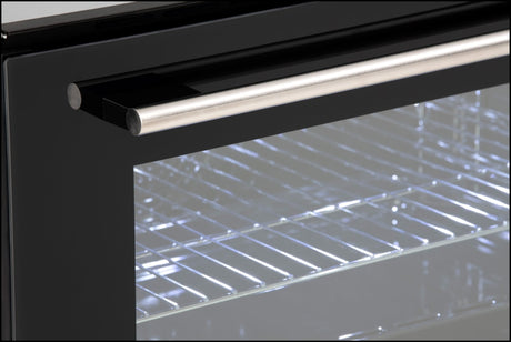Euro Appliances Eo900Lsx 90Cm Black Glass Electric Multi-Function Oven Large