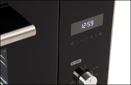 Euro Appliances Eo900Lsx 90Cm Black Glass Electric Multi-Function Oven Large
