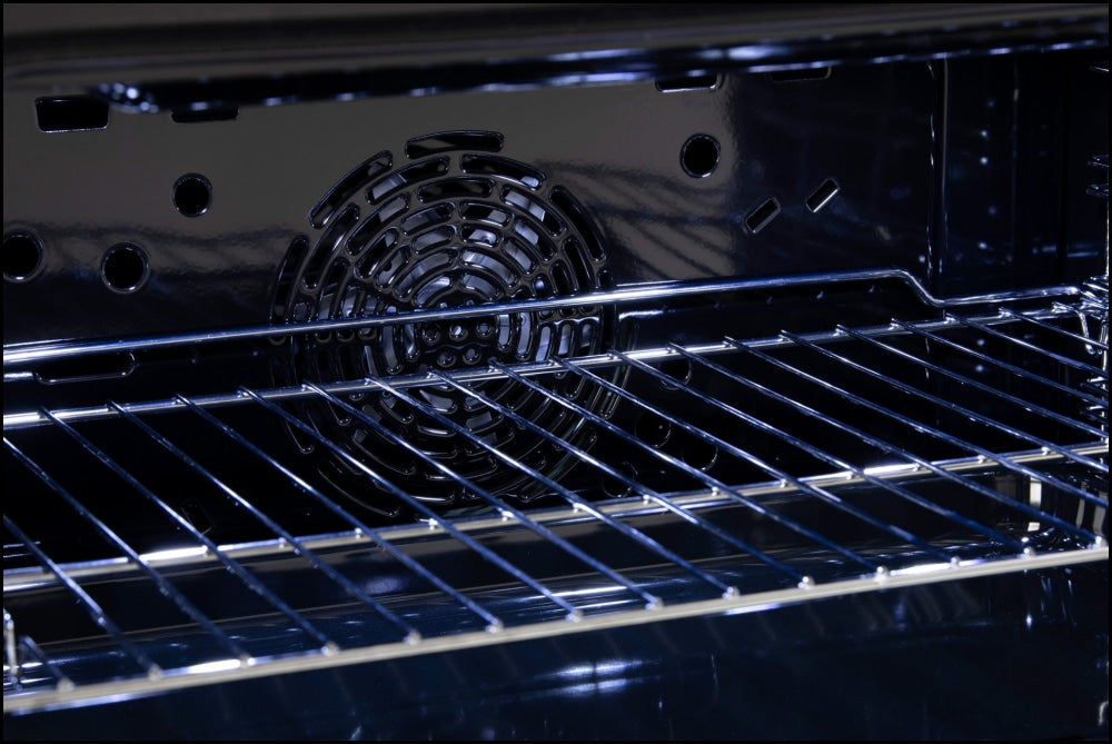 Euro Appliances Eo900Lsx 90Cm Black Glass Electric Multi-Function Oven Large