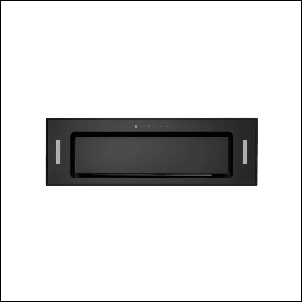 Euro Appliances Er90Umbg 90Cm Black Glass Undermount Rangehood - Special Order Rangehoods