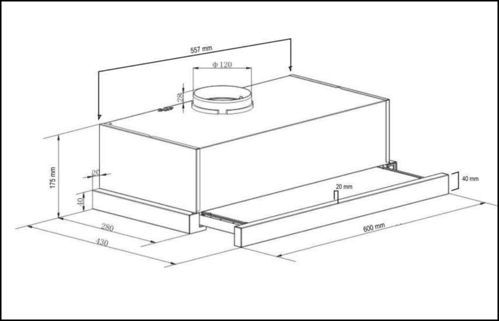 Euro Appliances Es602Ss2 60Cm Slide Out Rangehood