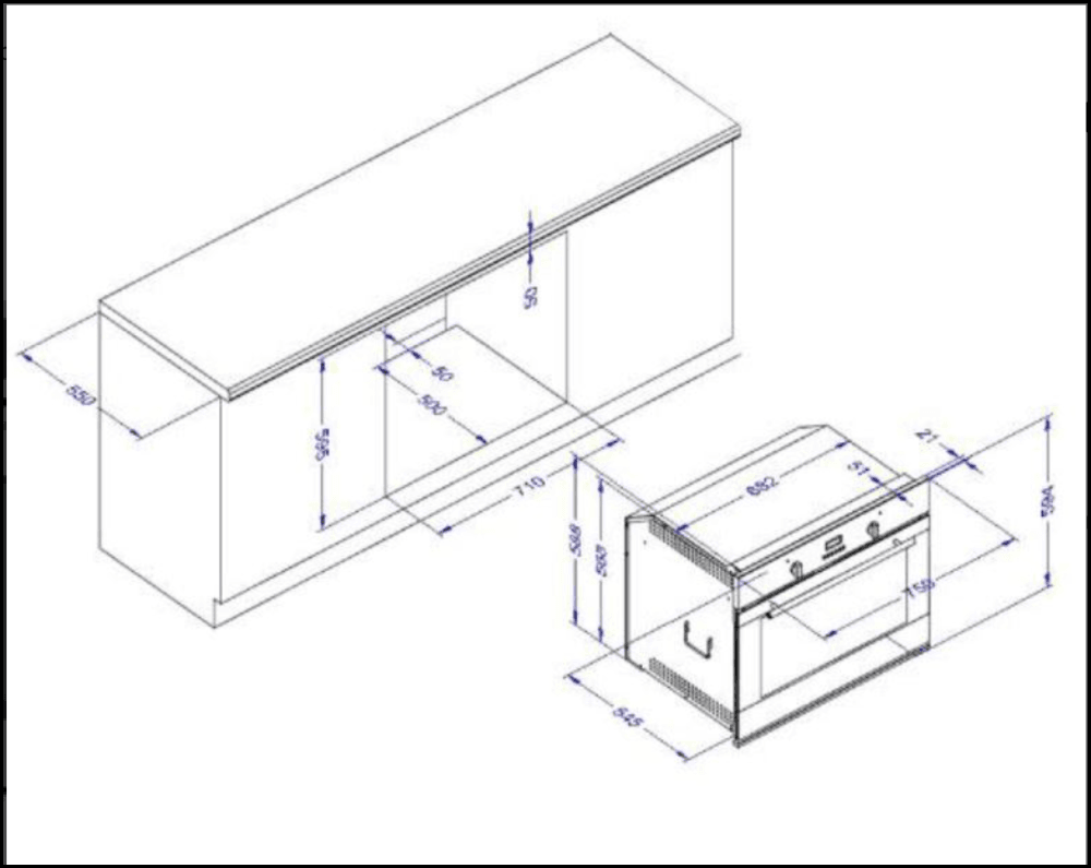 Euro Appliances Esm75Tsx Italian Made 75Cm Electric Multi-Function Oven Large