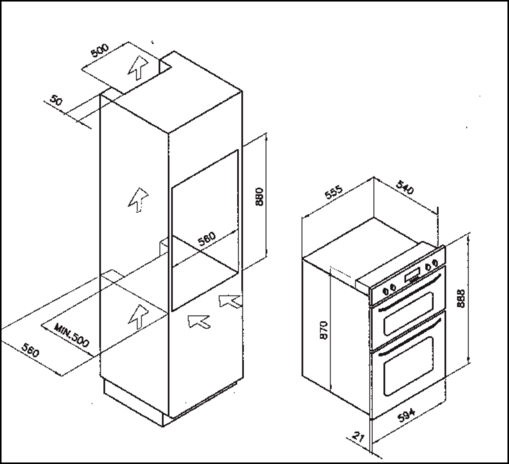 Euro Appliances Esm8060Tsx Italian Made Multifunction Duo Oven Wall Ovens