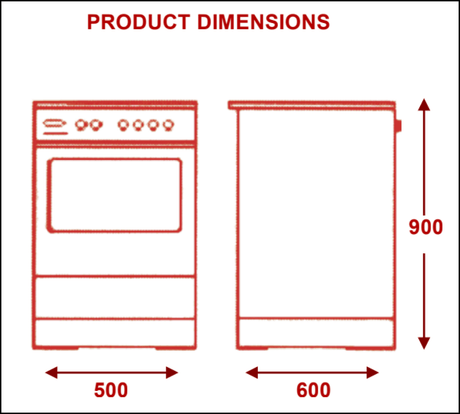 Euro Appliances Ev500Ewh 50Cm Freestanding Electric Oven/Stove Stove