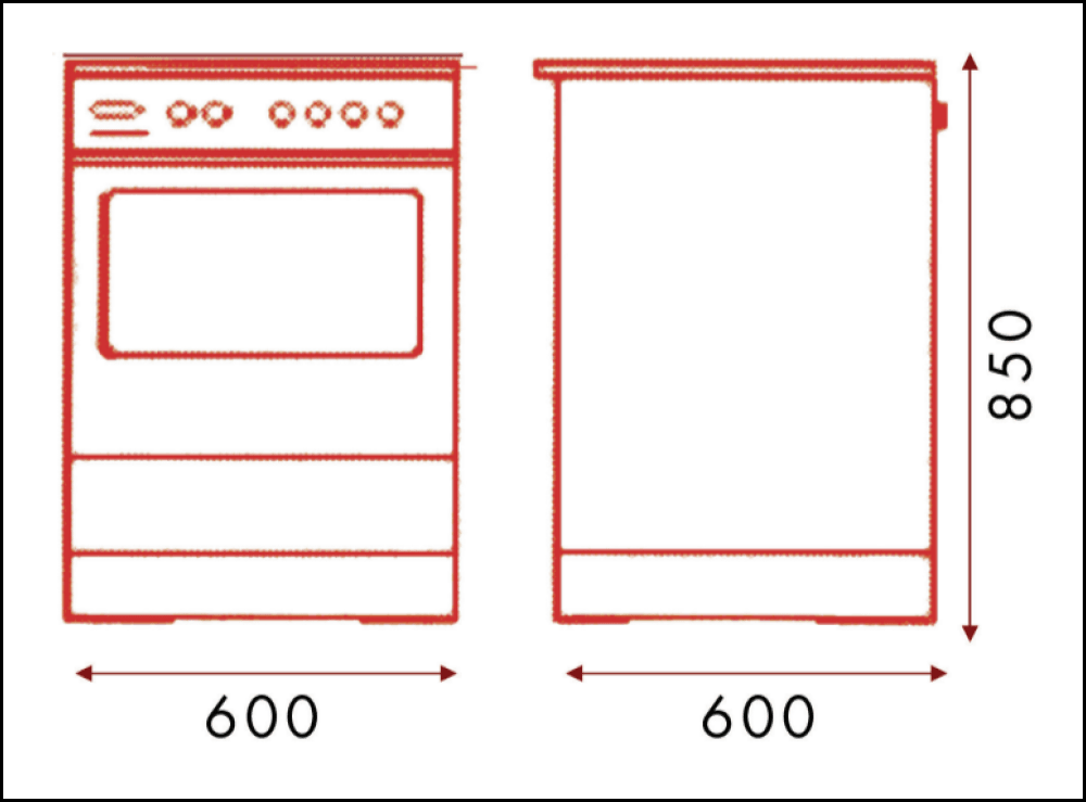 Euro Appliances Ev600Dfsx Freestanding 60Cm Dual Fuel Stainless Steel Oven/Stove Stoves