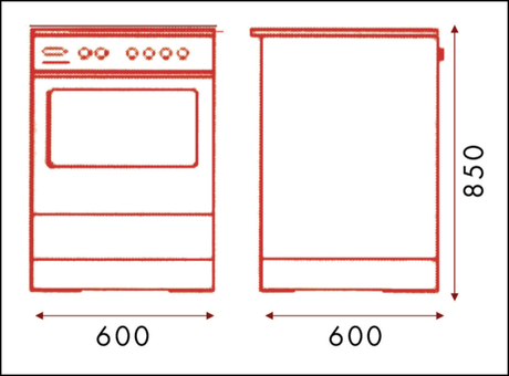 Euro Appliances Ev600Dfsx Freestanding 60Cm Dual Fuel Stainless Steel Oven/Stove Stoves