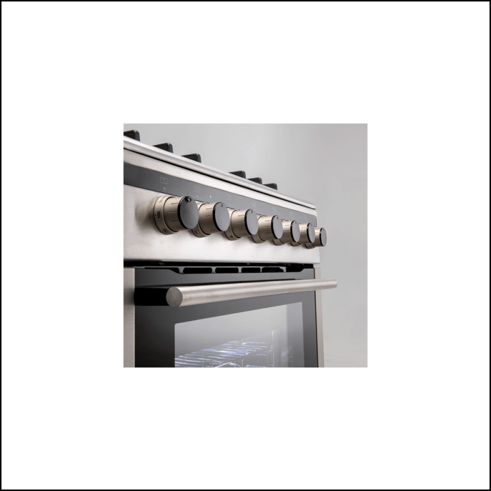 Euro Appliances Ev600Dfsx Freestanding 60Cm Dual Fuel Stainless Steel Oven/Stove Stoves
