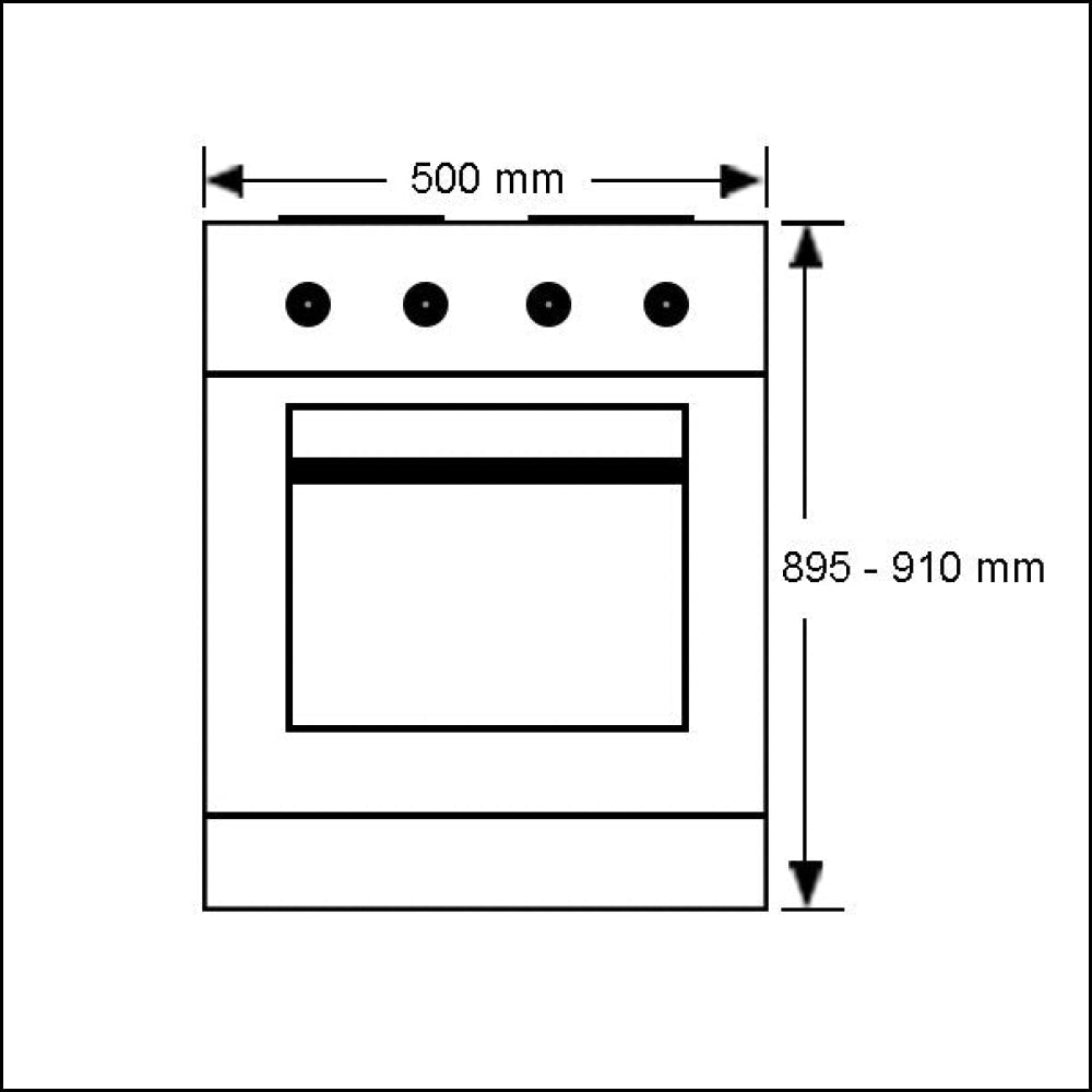 Euromaid Ew50 Fan Forced Electric Freestanding Oven/Stove Stove