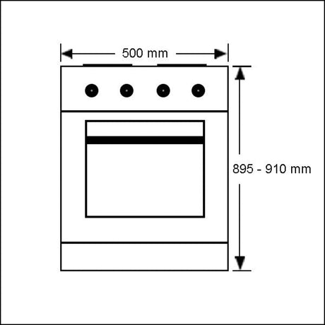 Euromaid Ew50 Fan Forced Electric Freestanding Oven/Stove Stove