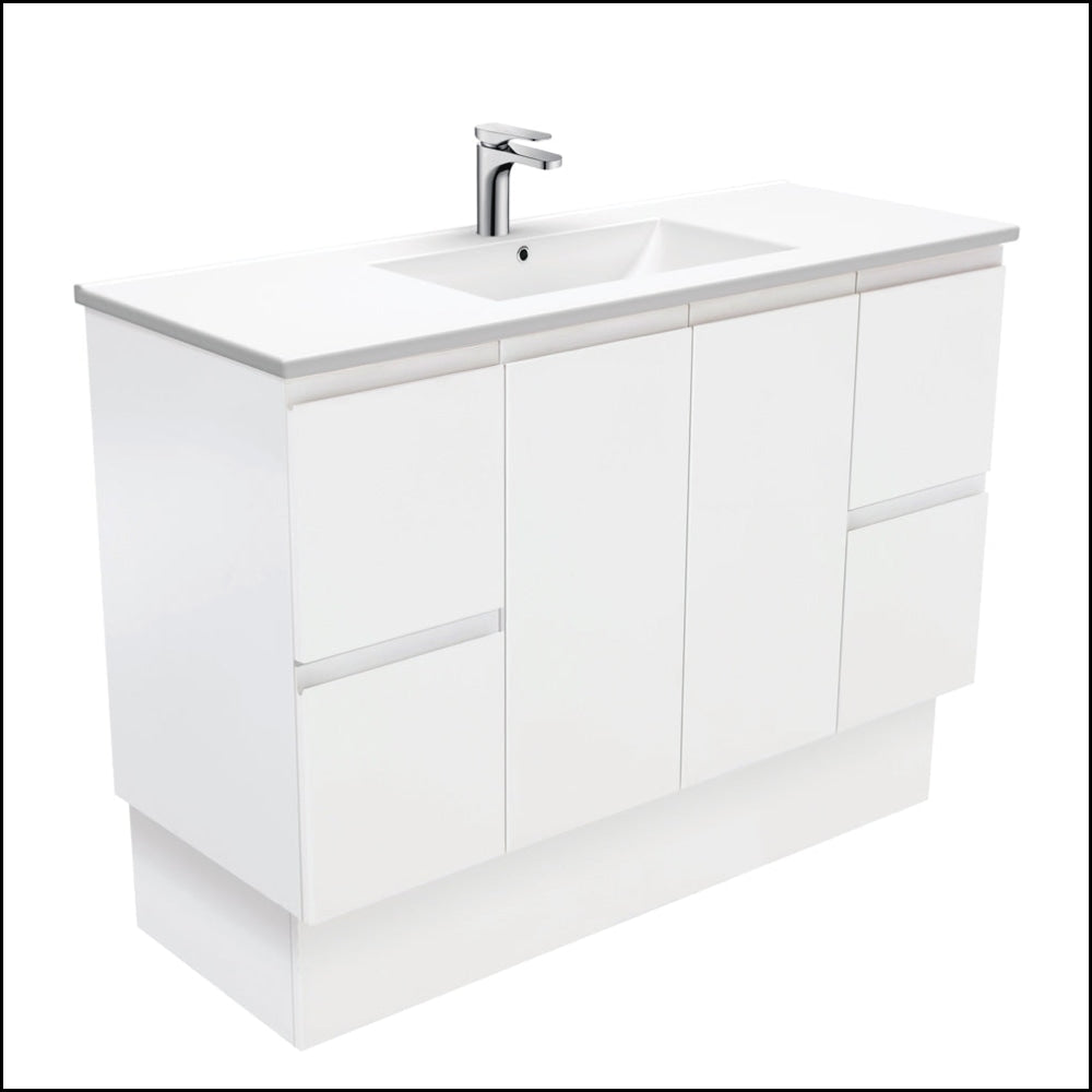 Fienza 1200Mm Tcl120Zk Dolce Fingerpull Vanity On Kickboard Matte White - Special Order Units