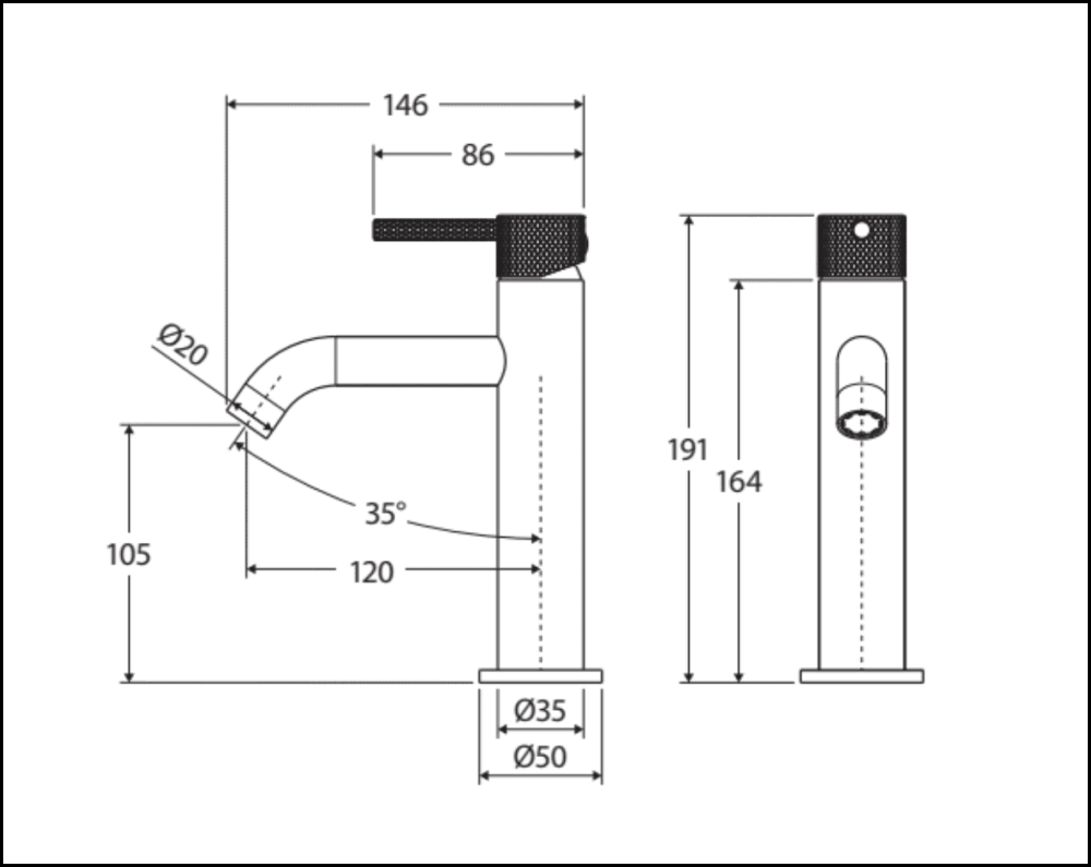 Fienza 231103Bn Axle Gun Metal Basin Mixer 231103Gm Mixers