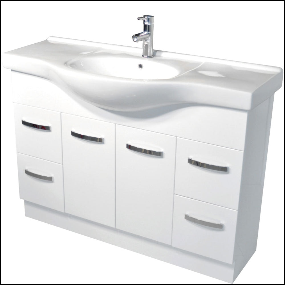 Fienza Antonio 120Ekw 1200Mm White Vanity Unit With Solid Doors - Special Order Units