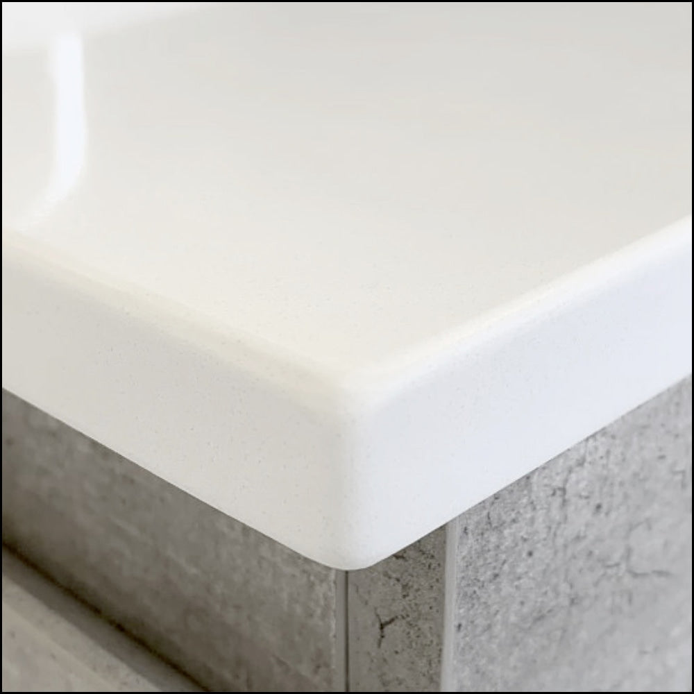 Fienza Crystal Pure 750Mm Sc75Zl Undermount Stone Top Wall Hung Vanity Unit Fingerpull Left Drawers