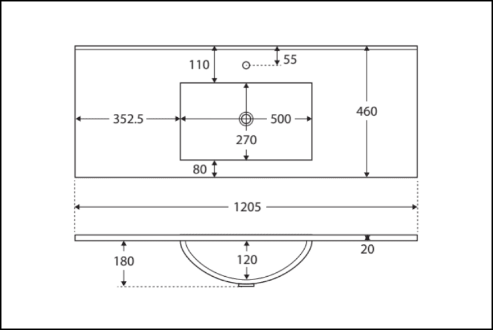 Fienza Dolce 1200Mm Tcl120Z Fingerpull Wall Hung Vanity Satin White - Special Order Units