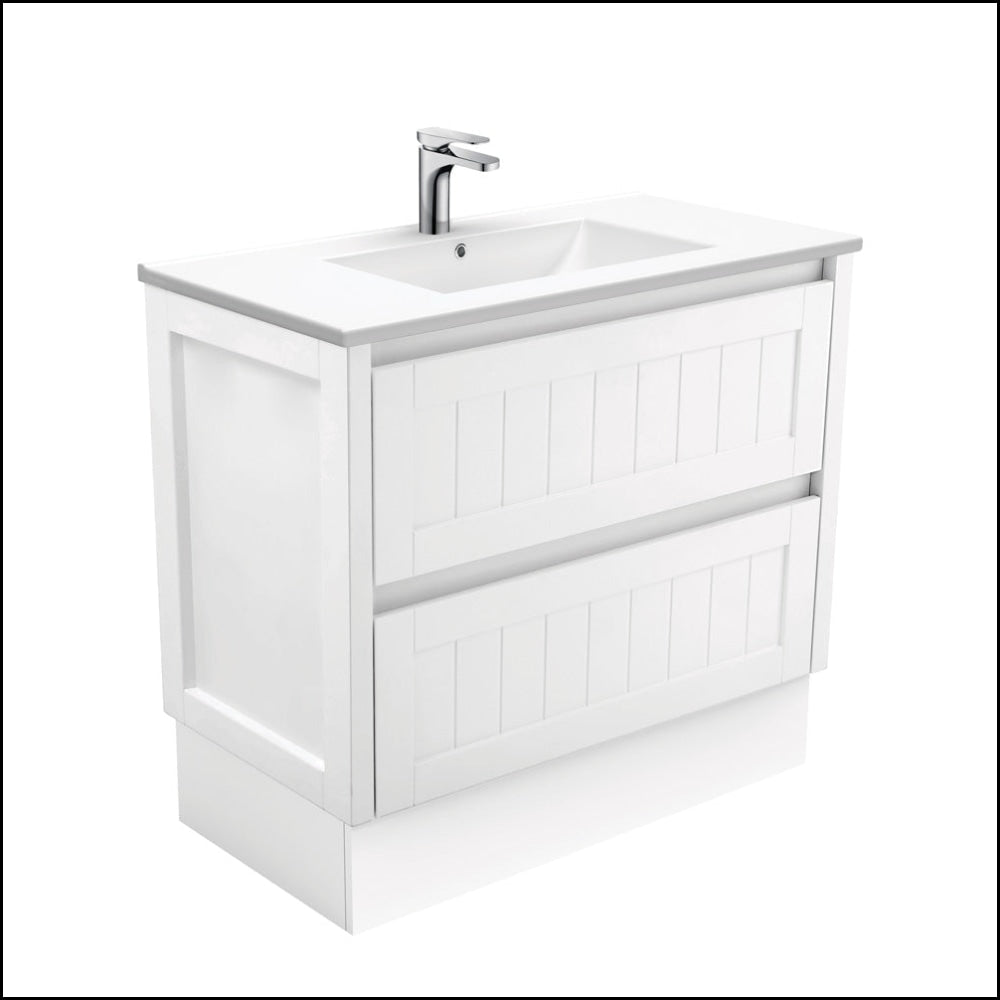 Fienza Dolce 900Mm Tcl90Tk Hampton White Vanity Unit On Kickboard - Special Order Units