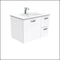 Fienza Dolce Ceramic Tcl75Jr 750Mm White Wall Hung Vanity With Handles Right Hand Drawers - Special