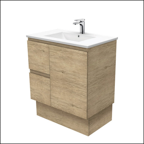 Fienza Dolce Edge Tcl75Skl Scandi Oak 750Mm Vanity With Kickboard Left Drawers - Special Order Units