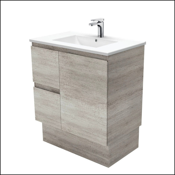 Fienza Dolce Edge Tcl75Xkl Industrial 750Mm Vanity With Kickboard Left Drawers - Special Order Units
