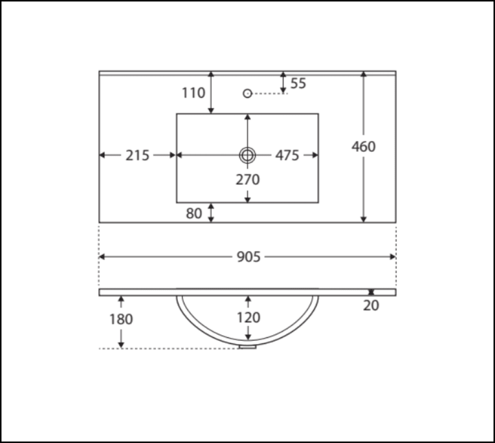 Fienza Dolce Edge Tcl90Sr 900Mm Scandi Oak Wall Hung Vanity Right Drawers - Special Order Units
