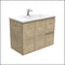Fienza Dolce Edge Tcl90Sr 900Mm Scandi Oak Wall Hung Vanity Right Drawers - Special Order Units