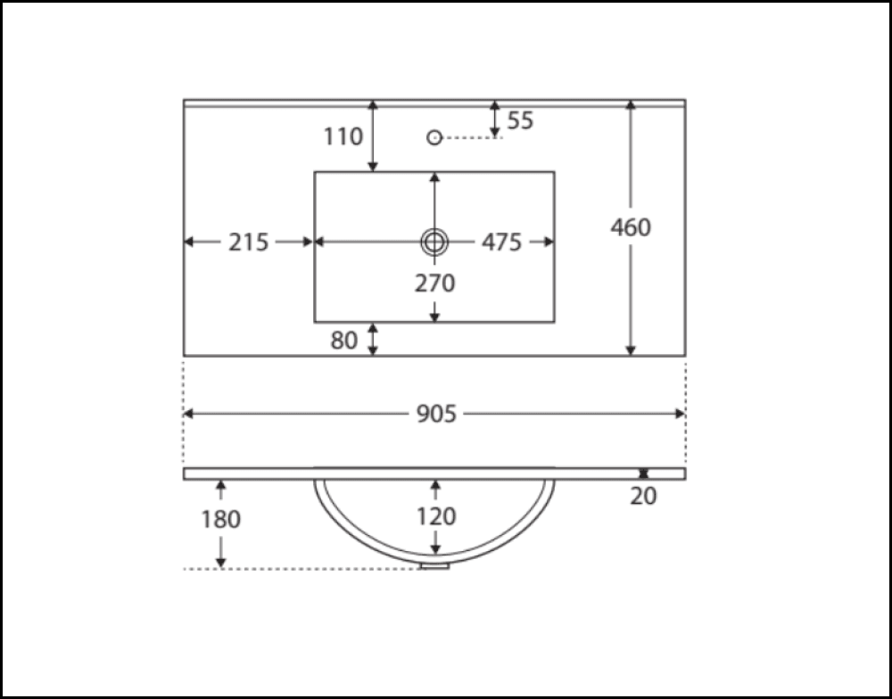 Fienza Dolce Hampton Tcl90T 900Mm White Wall Hung Vanity Unit - Special Order Units