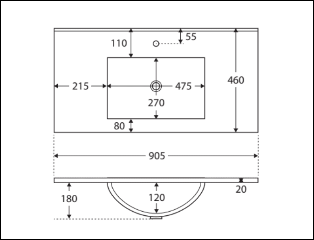 Fienza Dolce Quest 900Mm Tcl90Qk White Vanity Unit On Kickboard - Special Order Units