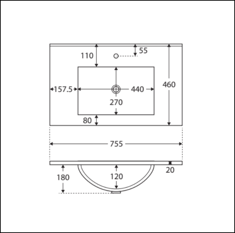 Fienza Dolce Quest Tcl75Qk 750Mm White Vanity Unit On Kickboard - Special Order Units