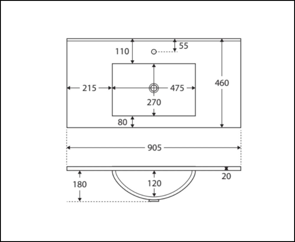 Fienza Dolce Quest Tcl90Q 900Mm White Wall Hung Vanity Unit - Special Order Units