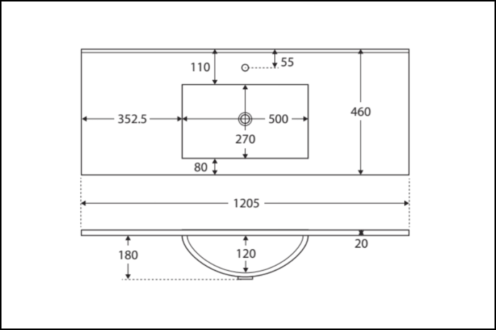 Fienza Dolce Tcl120J 1200Mm Ceramic Wall Hung Vanity With Handles White - Special Order Units