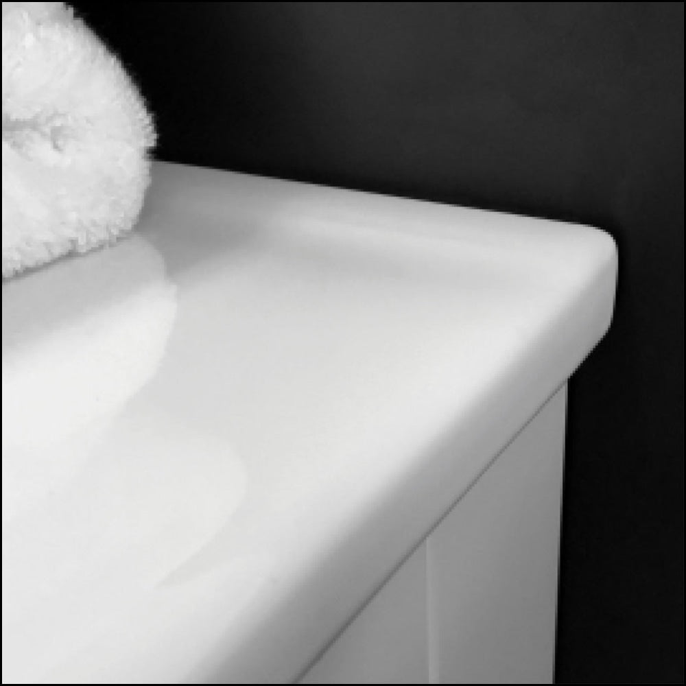 Fienza Dolce Tcl60C Fingerpull 600Mm White Vanity With Kickboard - Special Order Units