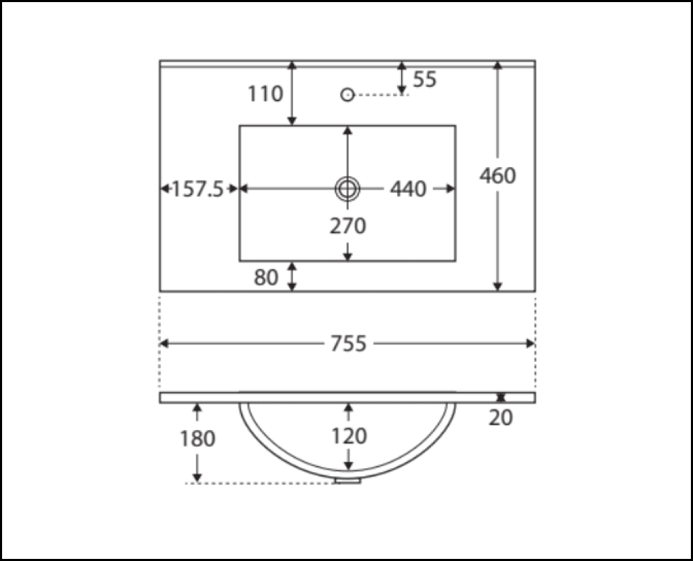 Fienza Dolce Tcl75H Manu 750Mm White Wall Hung Vanity Unit - Special Order Units