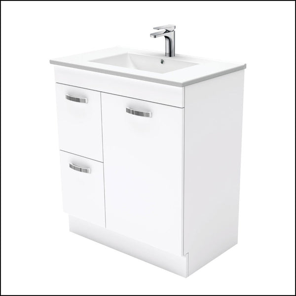Fienza Dolce Tcl75Nkwl 750Mm White Vanity With Kicker Left Hand Drawers - Special Order Units