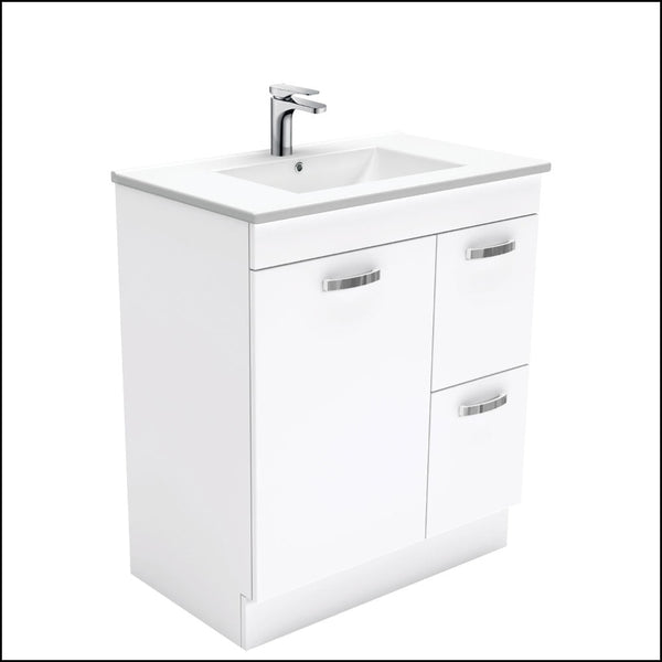 Fienza Dolce Tcl75Nkwr 750Mm White Vanity With Kicker Right Hand Drawers - Special Order Units