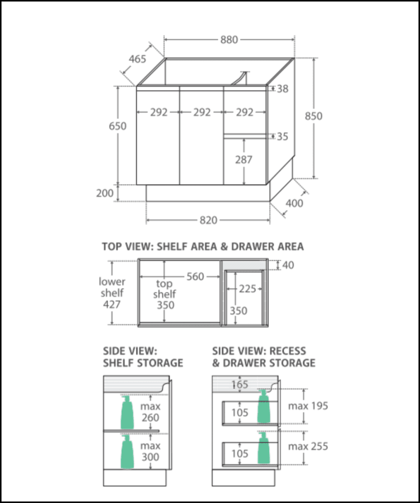 Fienza Dolce Tcl90Zkl 900Mm Fingerpull Matte White Vanity With Kickboard Left Drawers - Special