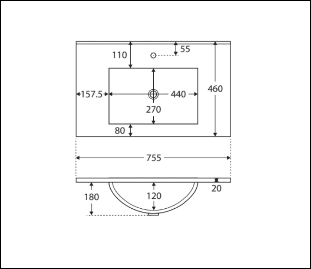 Fienza Dolce Tclb75Fl 750Mm Matte Black Fingerpull Gloss White Wall Hung Vanity Left Drawers -