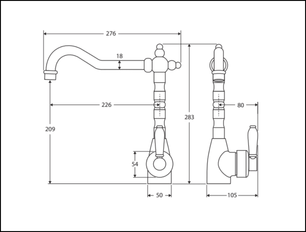 Fienza Eleanor 202105Bk Shepherds Crook Matte Black Sink Mixer With White Ceramic Handle Kitchen