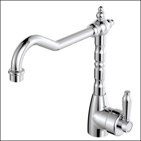 Fienza Eleanor 202105Cc Shepherds Crook Chrome Sink Mixer With Handle Kitchen Taps