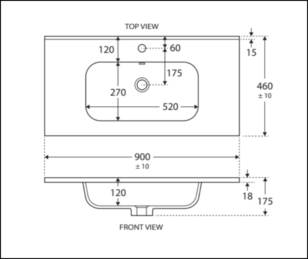 Fienza Joli Jol90T Hampton 900Mm White Wall Hung Vanity Unit - Special Order Units